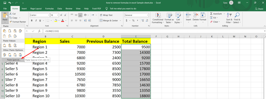 Excel practice sheet